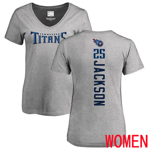 Tennessee Titans Ash Women Adoree  Jackson Backer NFL Football #25 T Shirt